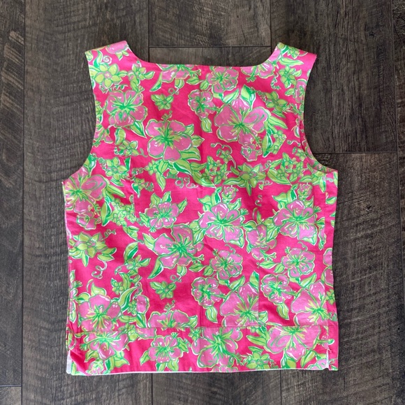 Lilly Pulitzer floral white label tank size M - Picture 2 of 2